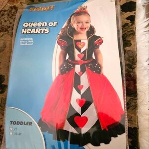 Spirit Queen of Hearts Costume/2T/Red & Black